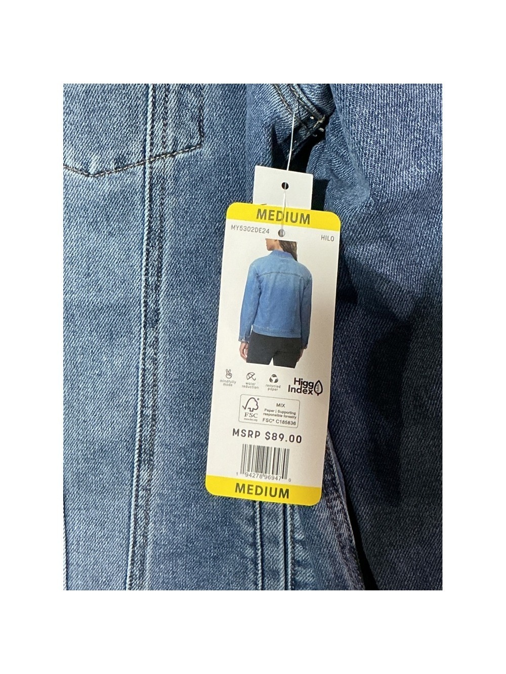 Seven 7 Woman's Denim Trucker Jacket Size Medium - Picture 5 of 7